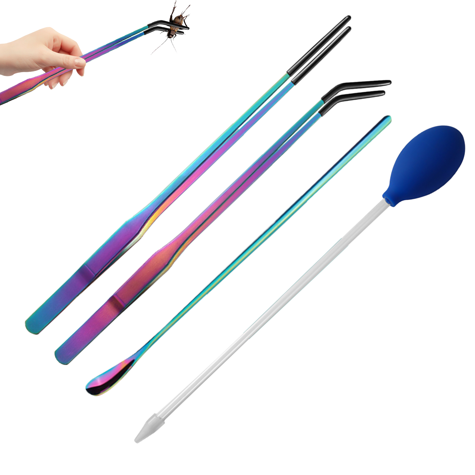 4pcs Reptile Feeding Tongs Aqu – обзор и цена Feeding Tong Stainless