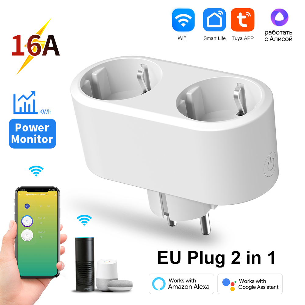 Tuya WiFi Dual Outlet 16A APP  – обзор и цена Timer Dual Outlet