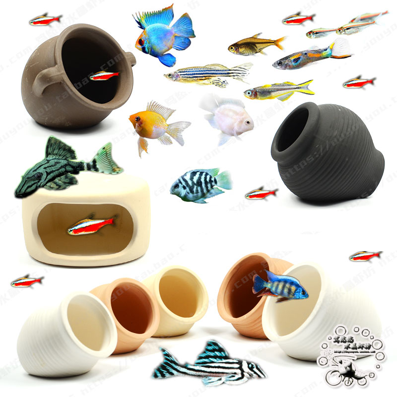 Ceramics Jar Fish Tank Decorat – обзор и цена Hide Cave Ceramic