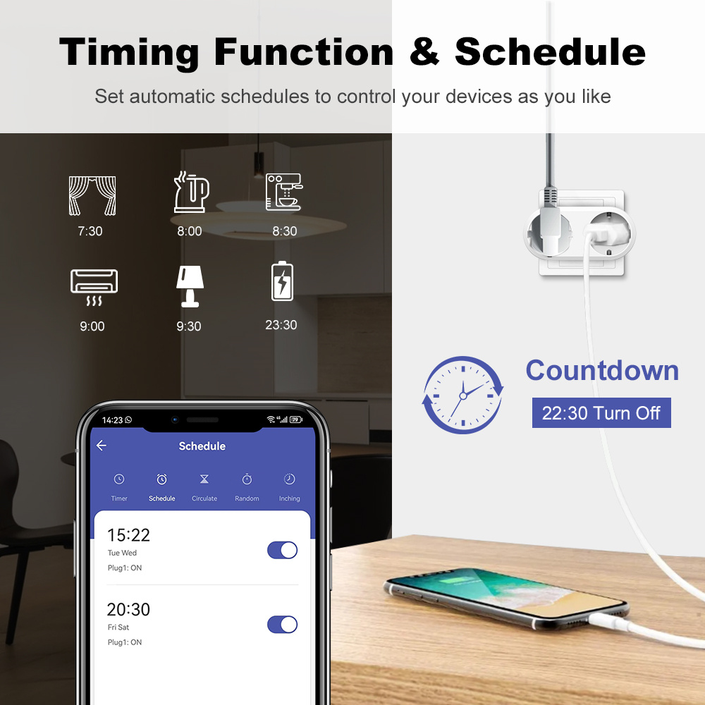 WiFi Smart Plug Dual Outlet 16 – обзор и цена Timer Dual Outlet