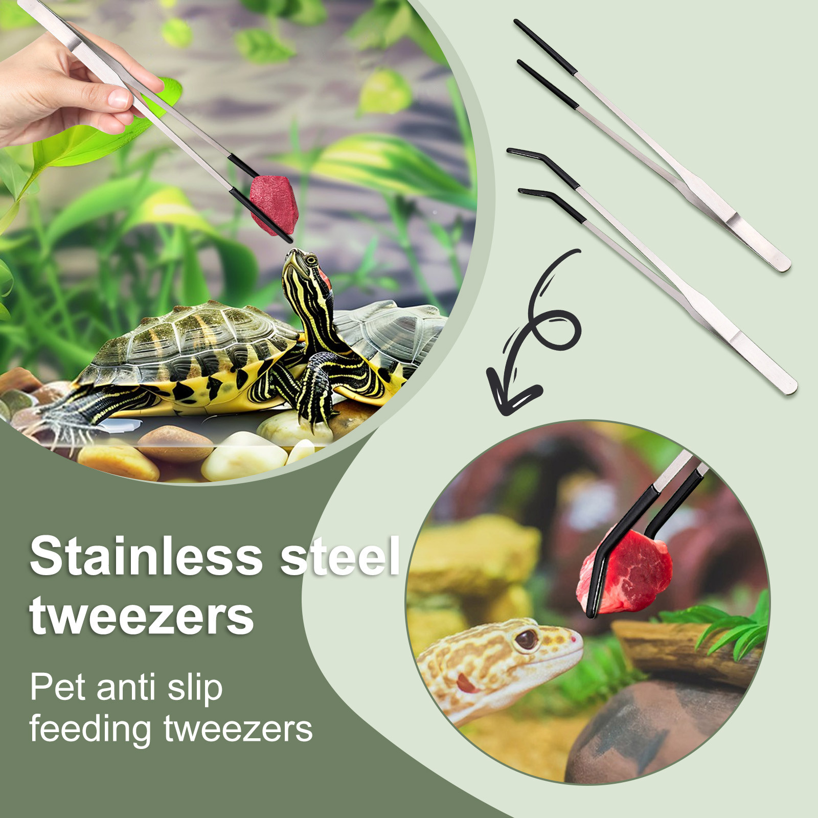 Stainless Steel Reptile Feedin – обзор и цена Feeding Tong Stainless