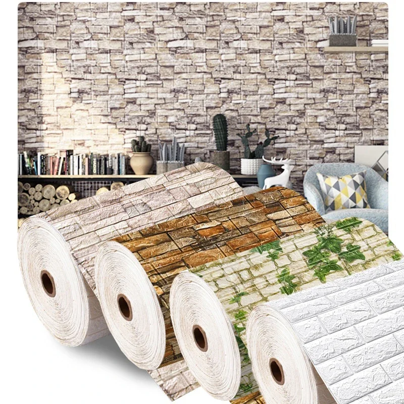 70cmx1/3/5/10M 3D Foam Brick W – обзор и цена Pvc Panel Background