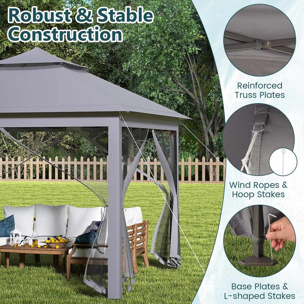 ft 11 ft Pop up Gazebo, Portab – обзор и цена Screen Top Mesh
