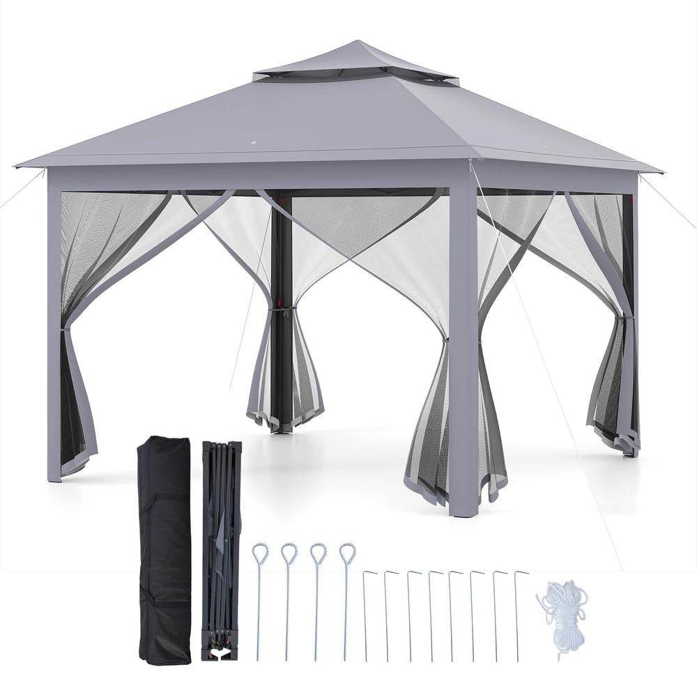 ft 11 ft Pop up Gazebo, Portab – обзор и цена Screen Top Mesh