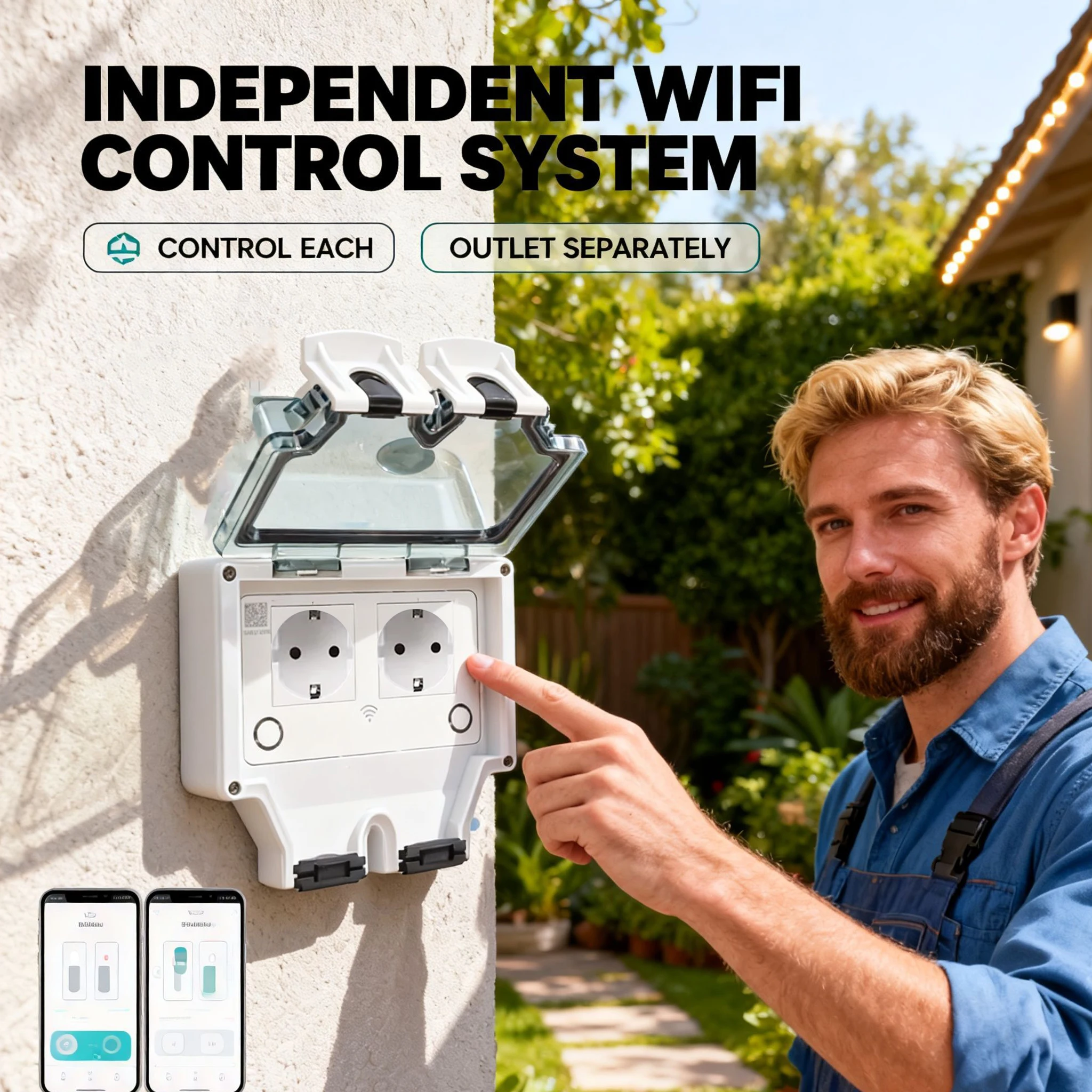 Tuya Waterproof Electrical Wal – обзор и цена Timer Dual Outlet
