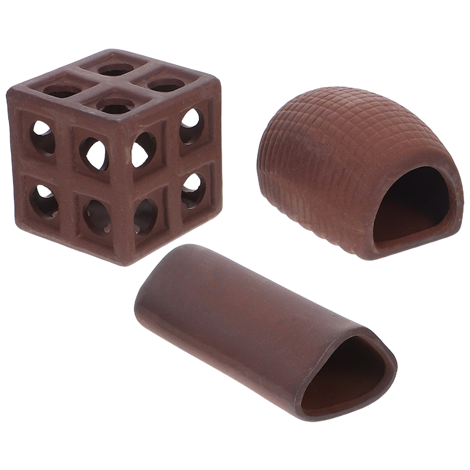 3Pcs Aquarium Decorative Rocke – обзор и цена Hide Cave Ceramic