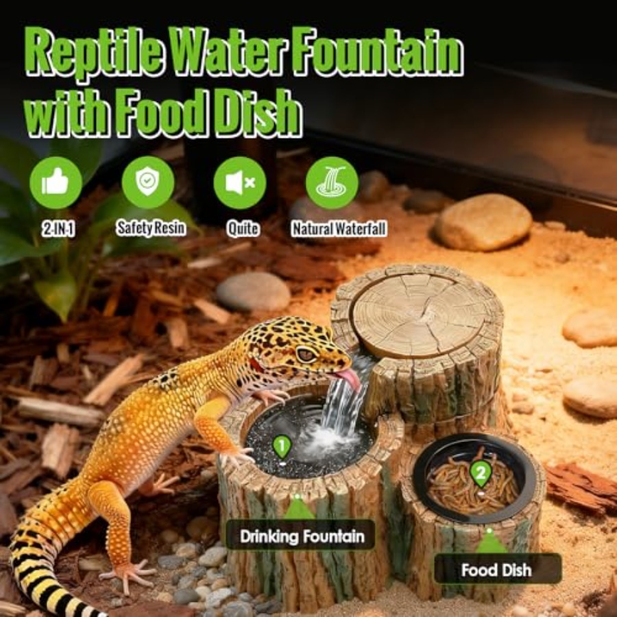 2 in 1 Reptile Water Fountain  – обзор и цена Water Dish Reptile